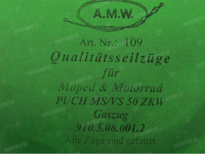 Bowdenzug Puch MS50 VS50 Gaszug A.M.W. 